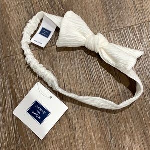 Janie and Jack White Bow Headband-NWT